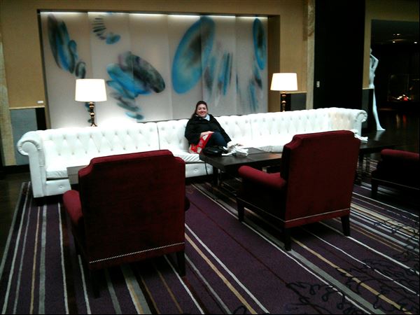 Not sure there's enough room on this sofa!